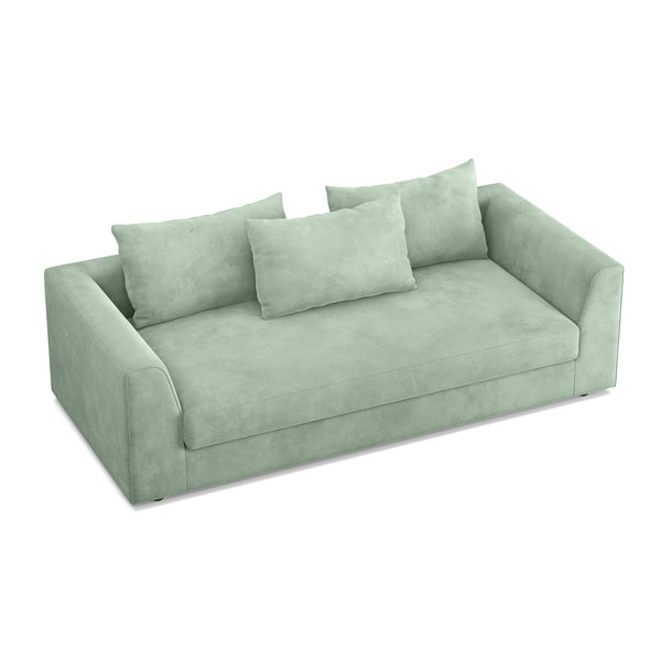 Sofa Samt ABBY 2-Sitzer hellgrün