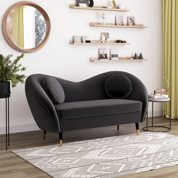 Sofa Samt DAPHNE anthrazit