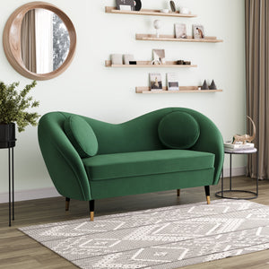 Sofa Samt DAPHNE dunkelgrün