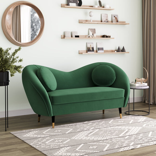 Sofa Samt DAPHNE dunkelgrün