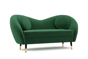 Sofa Samt DAPHNE dunkelgrün