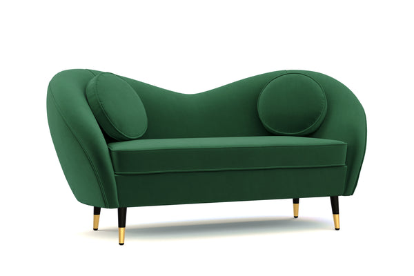 Sofa Samt DAPHNE dunkelgrün
