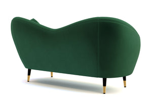 Sofa Samt DAPHNE dunkelgrün