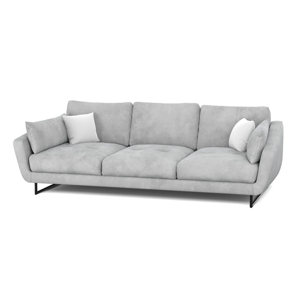 Sofa Samt DIYA hellgrau