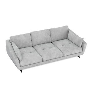 Sofa Samt DIYA hellgrau