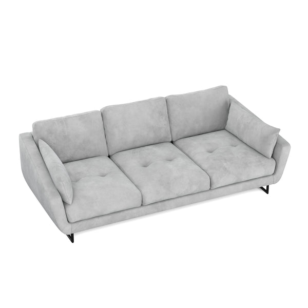 Sofa Samt DIYA hellgrau