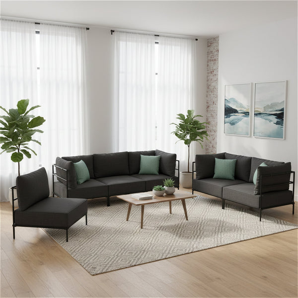 Sofa Set ETHAN anthrazit