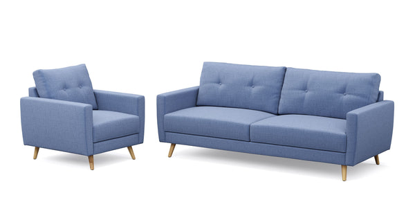 Sofa Set MANDY blau