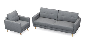 Sofa Set MANDY grau