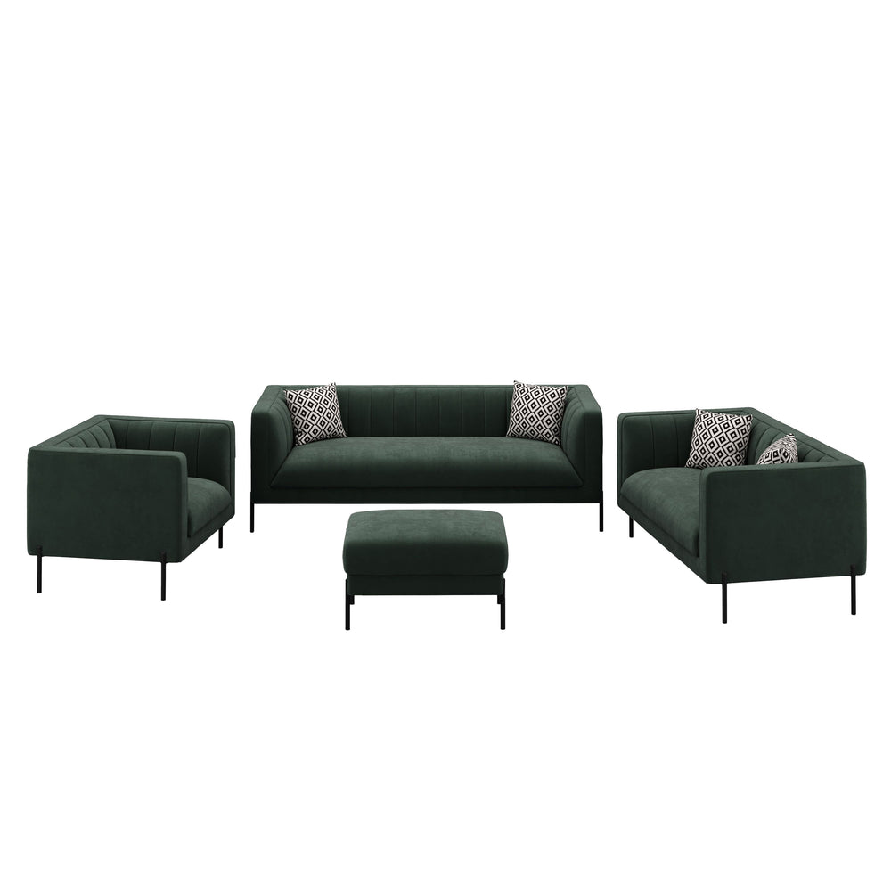 Set divano ATTILA verde scuro