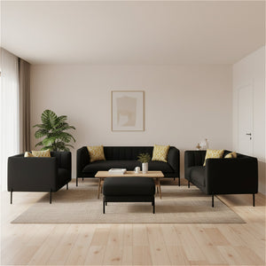 Sofa Set ATTILA schwarz
