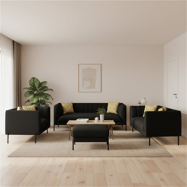 Sofa Set ATTILA schwarz