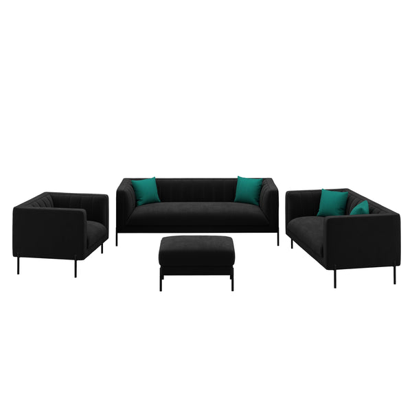 Sofa Set ATTILA schwarz