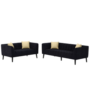 Sofa Set MERLIN samt-anthrazit