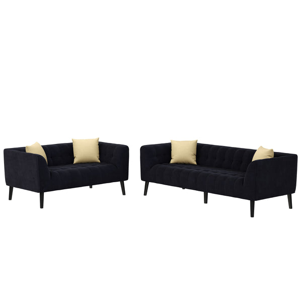 Sofa Set MERLIN samt-anthrazit