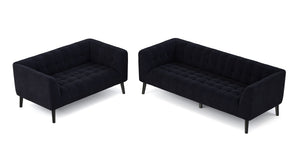 Sofa Set MERLIN samt-anthrazit