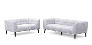 Sofa Set MERLIN samt-grau