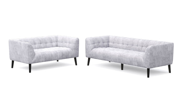 Sofa Set MERLIN samt-grau