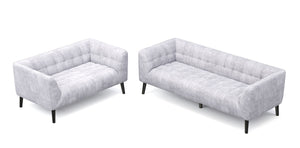 Sofa Set MERLIN samt-grau