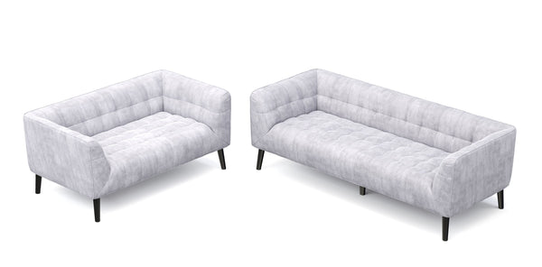 Sofa Set MERLIN samt-grau