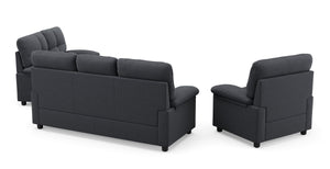 Sofa Set TOM anthrazit