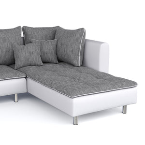 Ecksofa ""VEGAS"", grau/weiss