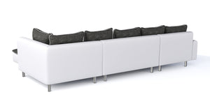Ecksofa VEGAS anthrazit/weiss