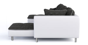 Ecksofa VEGAS anthrazit/weiss
