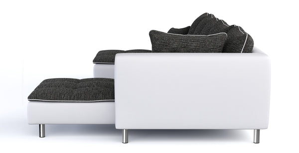Ecksofa VEGAS anthrazit/weiss