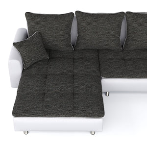 Ecksofa VEGAS anthrazit/weiss