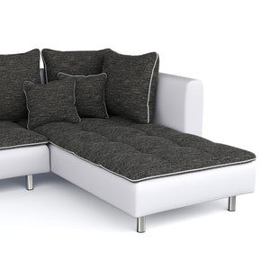 Ecksofa VEGAS anthrazit/weiss
