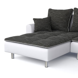 Ecksofa VEGAS anthrazit/weiss
