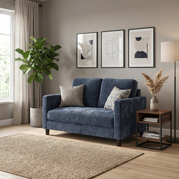 Sofa WINKLER 2-Sitzer dunkelblau