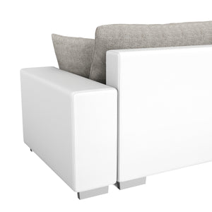Ecksofa EROS grau weiss