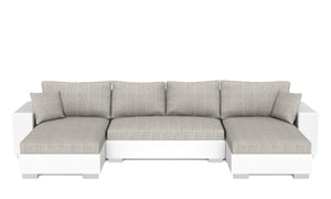 Ecksofa EROS grau weiss