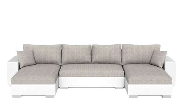 Ecksofa EROS grau weiss