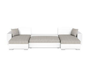 Ecksofa EROS grau weiss