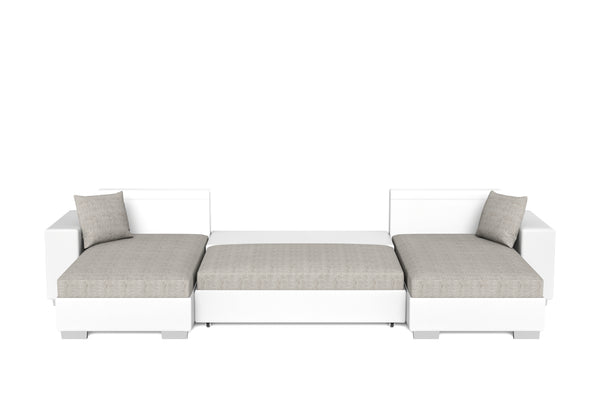 Ecksofa EROS grau weiss