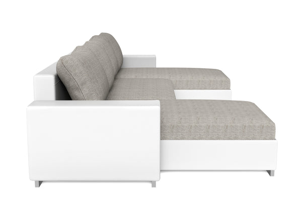 Ecksofa EROS grau weiss