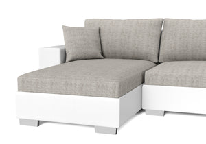 Ecksofa EROS grau weiss