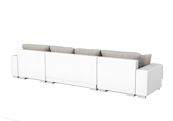 Ecksofa EROS grau weiss