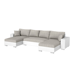 Ecksofa EROS grau weiss