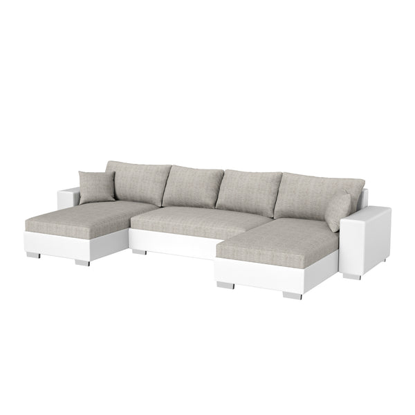 Ecksofa EROS grau weiss