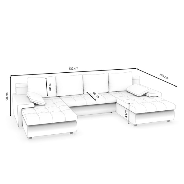 Sofa """"LACONI"""", U-Form
