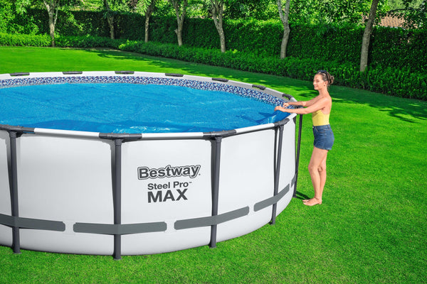 Solar Abdeckung für Swimming Pool Set mit Stahlrahmen (427 x 100 cm)