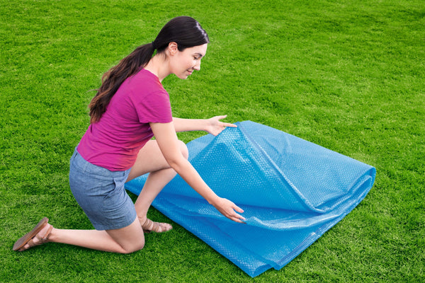 Solar Abdeckung für Swimming Pool Set mit Stahlrahmen (427 x 100 cm)