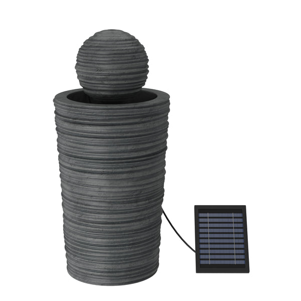 Solar Springbrunnen SOLANA 34 x 70 cm schwarz