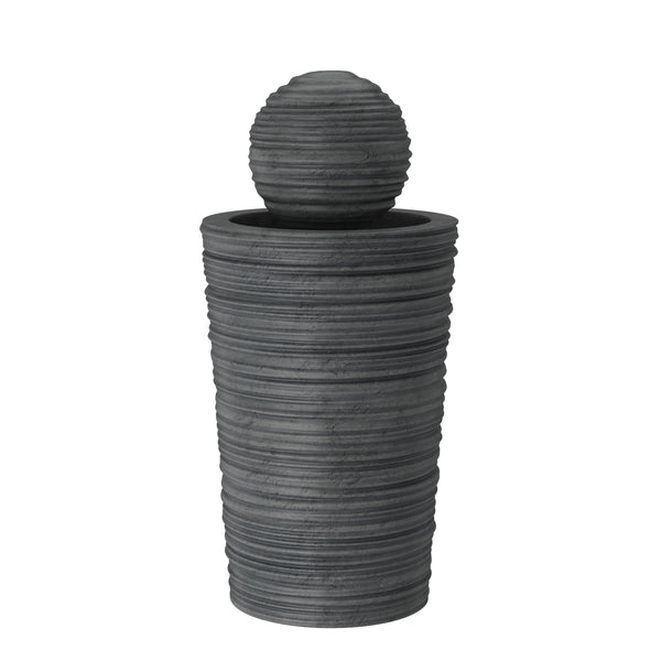 Solar Springbrunnen SOLANA 34 x 70 cm schwarz