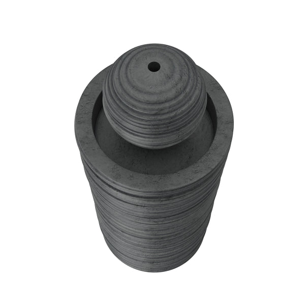 Solar Springbrunnen SOLANA 34 x 70 cm schwarz
