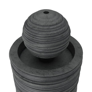 Solar Springbrunnen SOLANA 34 x 70 cm schwarz